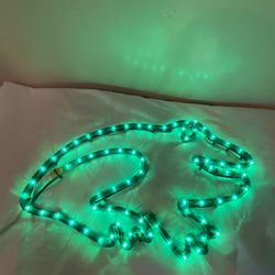 Green FROG Electric Rope Light Indoor or Outdoor Decorative Window Wall Hanging