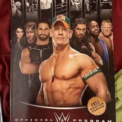 WWE OFFICIAL SOUVENIR PROGRAM 2015-2016 JOHN CENA, ORTON, UNDERTAKER With POSTER