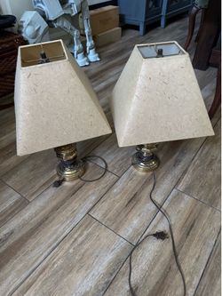 Brass table lamps