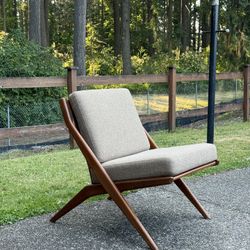 Mid century modern Folke Ohlsson "Scissor" Sculpted Chair for DUX
