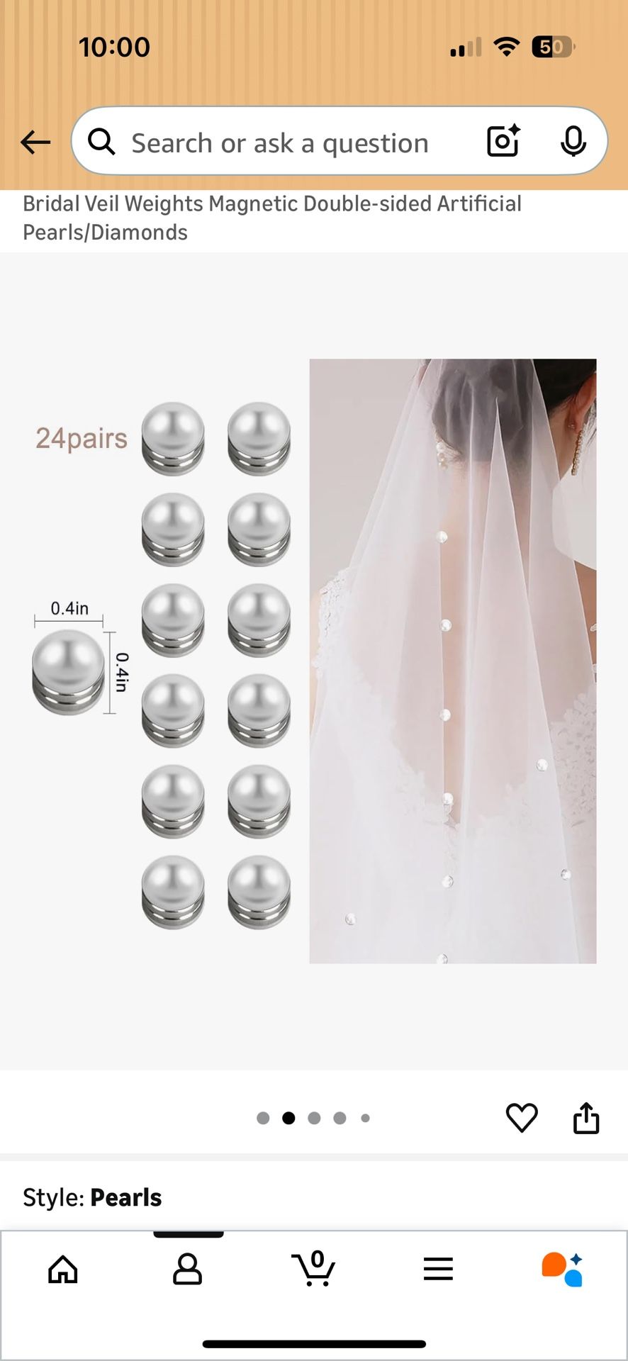 Pearl Veil Weights (Set of 24)