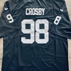 Raiders Maxx Crosby Jersey Mens Black Home 98