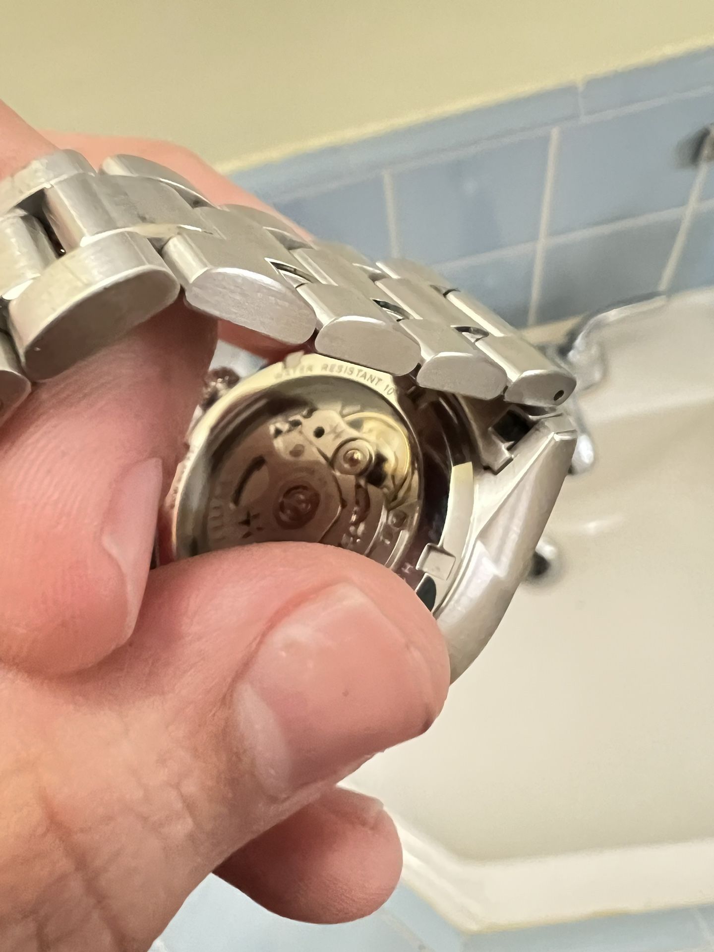 hamilton jazzmaster auto stainless steel , black dial automatic movement watch