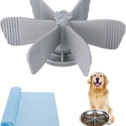  Spiral Slow Feeder Insert Dog Bowl With Mat