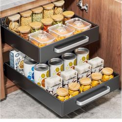  Pull Out Cabinet Drawers Organizer 2 Pack $25