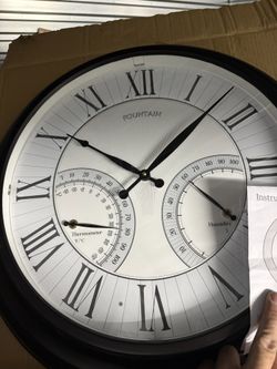 24 Inch Clock By Fountain Brand New 
