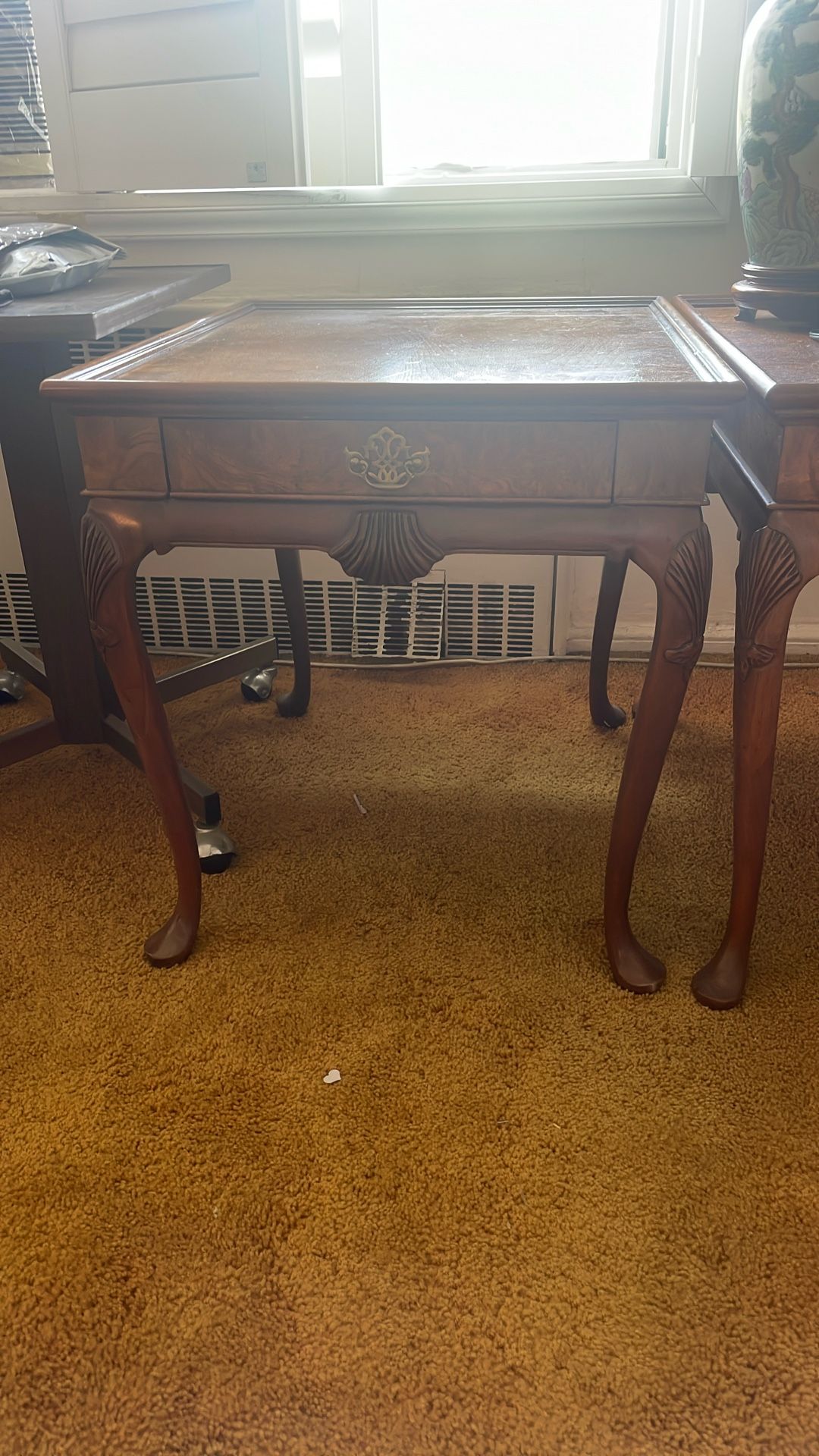 Beautiful 1960s Baker Walnut End Tables