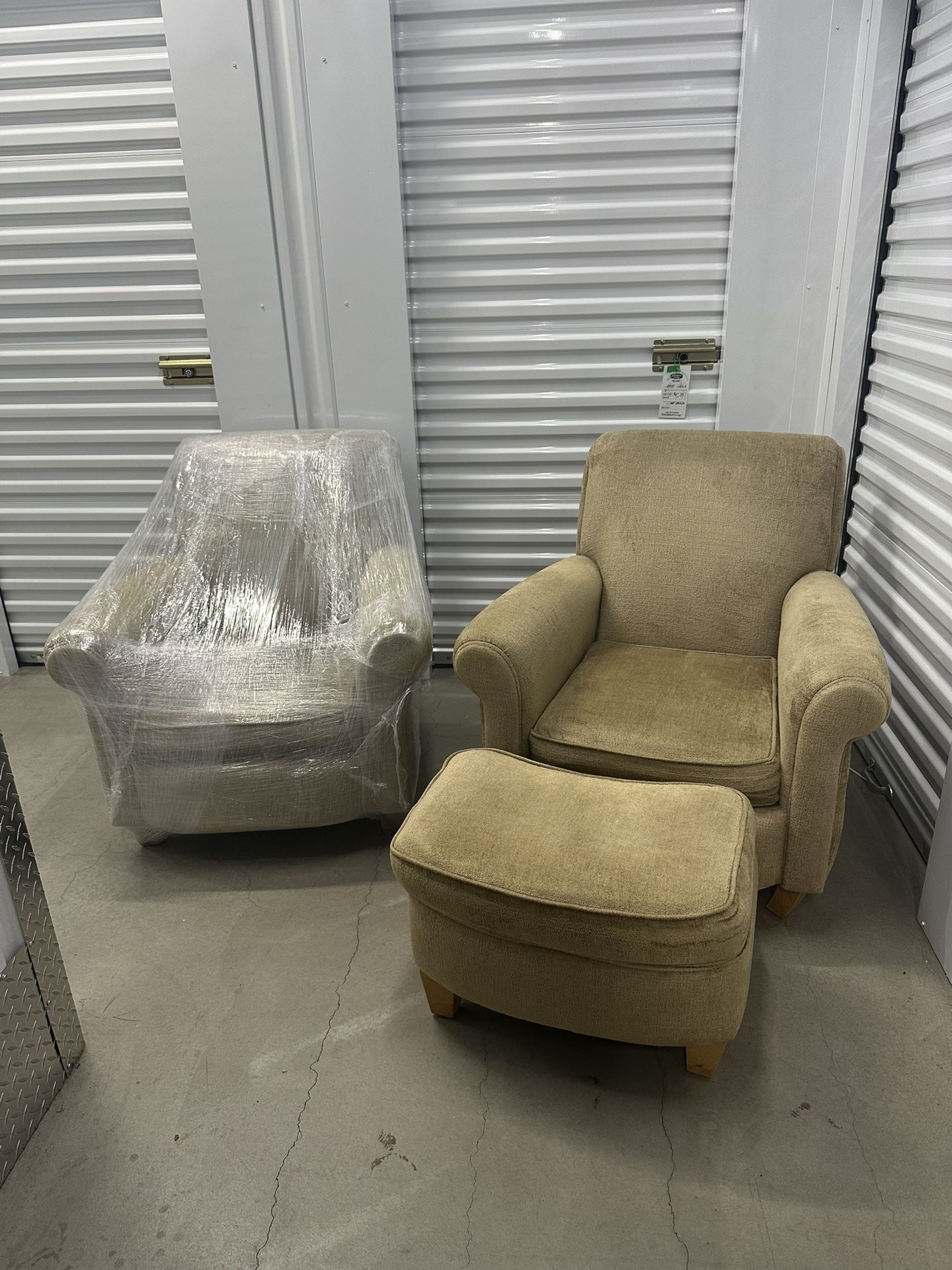 Armchair Set with Ottoman