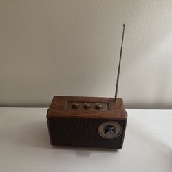 Retro Bluetooth Speaker + FM Radio, USB-C Rechargeable