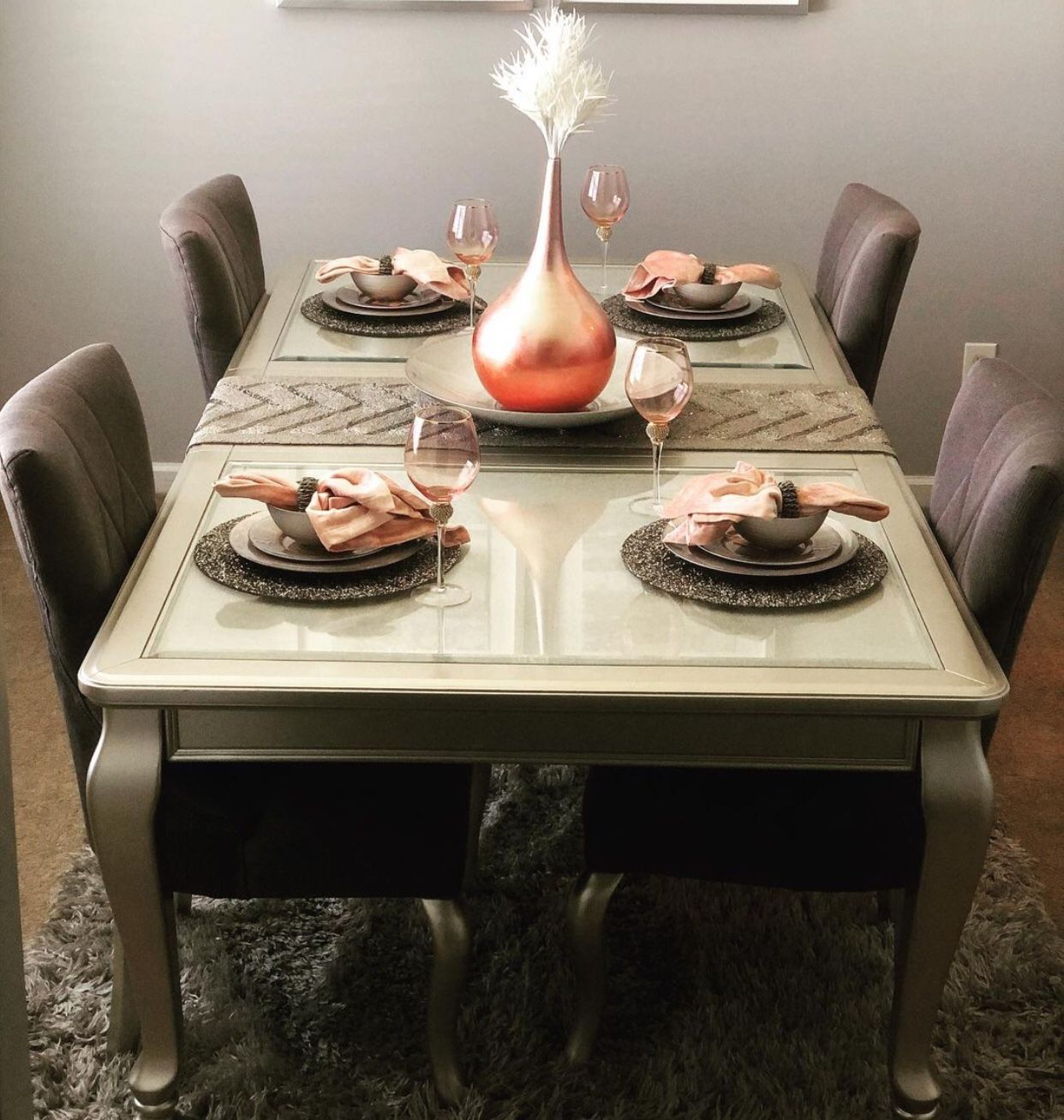Silver Coralayne Coffee Table Set Rent To Own Ashley 3-Piece