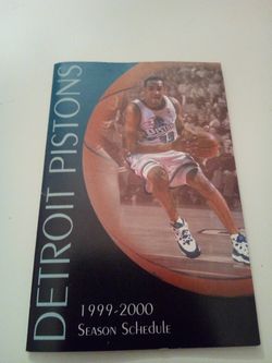Vintage basketball/ Detroit Pistons/1999-2000 season schedule