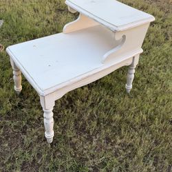 Antique Two-Tier Side Table