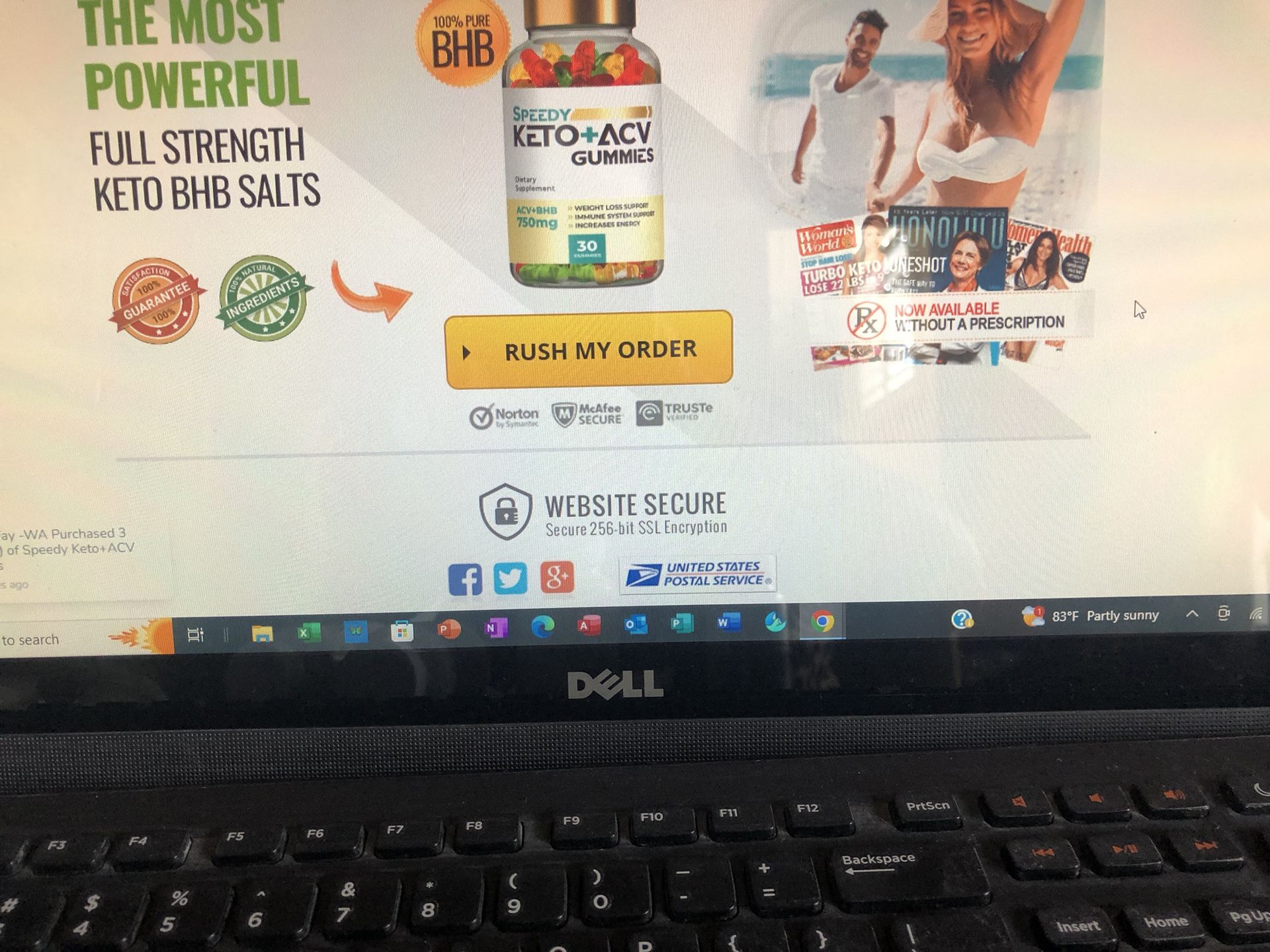 Speedy Keto+ ACV 3 Bottles 30 Count + Speedy cleanse 60 Capsules