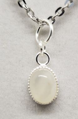 Natural Moonstone Silver Necklace