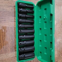 NEW 10 Pc 1/2" Deep Impact Socket Set