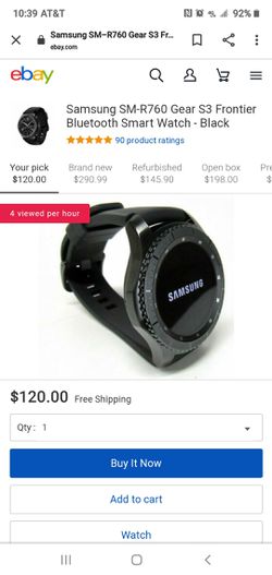 Samsung SM-R760 Gear S3 Frontier Bluetooth Smart Watch - Black