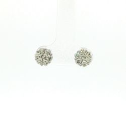 1 ctw Natural Diamond Cluster Earinge 10k White Gold 11058302