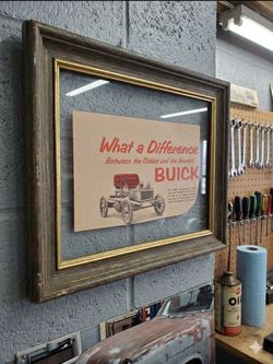 "The Story of the Buick," Ad  featuring a historical look  from 1903