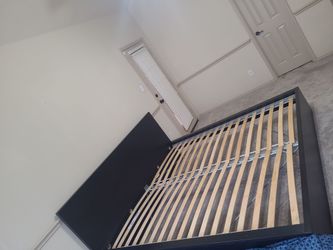 King size bed frame with under the bed storage