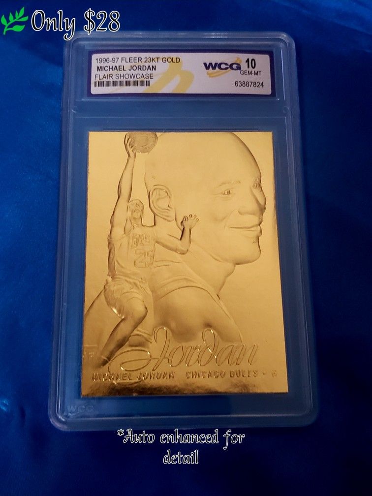 23kt Gold Michael Jordan 96-97 Flair Showcase Card