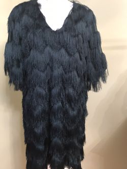 Women’s Dark Green Fuzzy Lined Tunic by H&M, size S