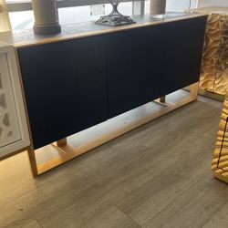 Sideboard - Buffet - Accent Cabinet - Black & Gold 