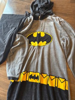 Batman Fleece Hooded One-Piece Pajama
