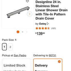 Oaty Shower Drain 24”
