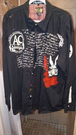 Men's XXL akademiks long sleeve button up