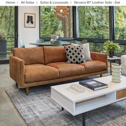 Soft Italian Leather Couch