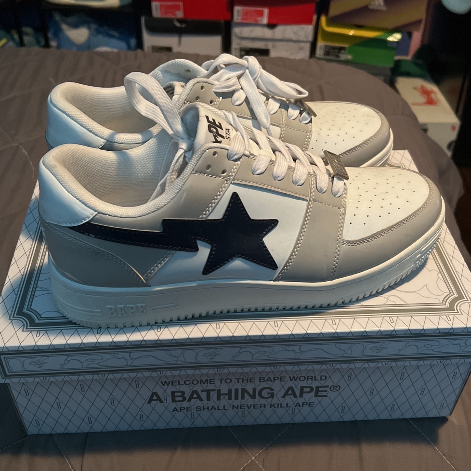 Bapesta low M1 “White” size 12 super good condition
