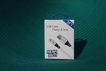 iPhone Charger USB Cable Charge & Sync 3ft Heavy Duty Cord for Apple iPhone 13, 12, 11 Pro/Max//Mini,XR,XS/Max,X,8,7,6,5,SE,IPad ,AirPods,Watch-White