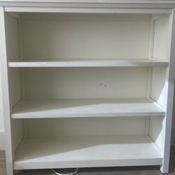 White 3-Shelf Wooden TV Stand / Bookcase – Clean & Sturdy 