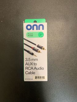 onn 6' 3.5 mm AUX to RCA Audio Cable