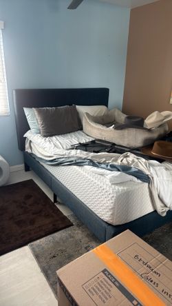 Full size bedframe and mattress