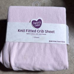 Pink crib sheet