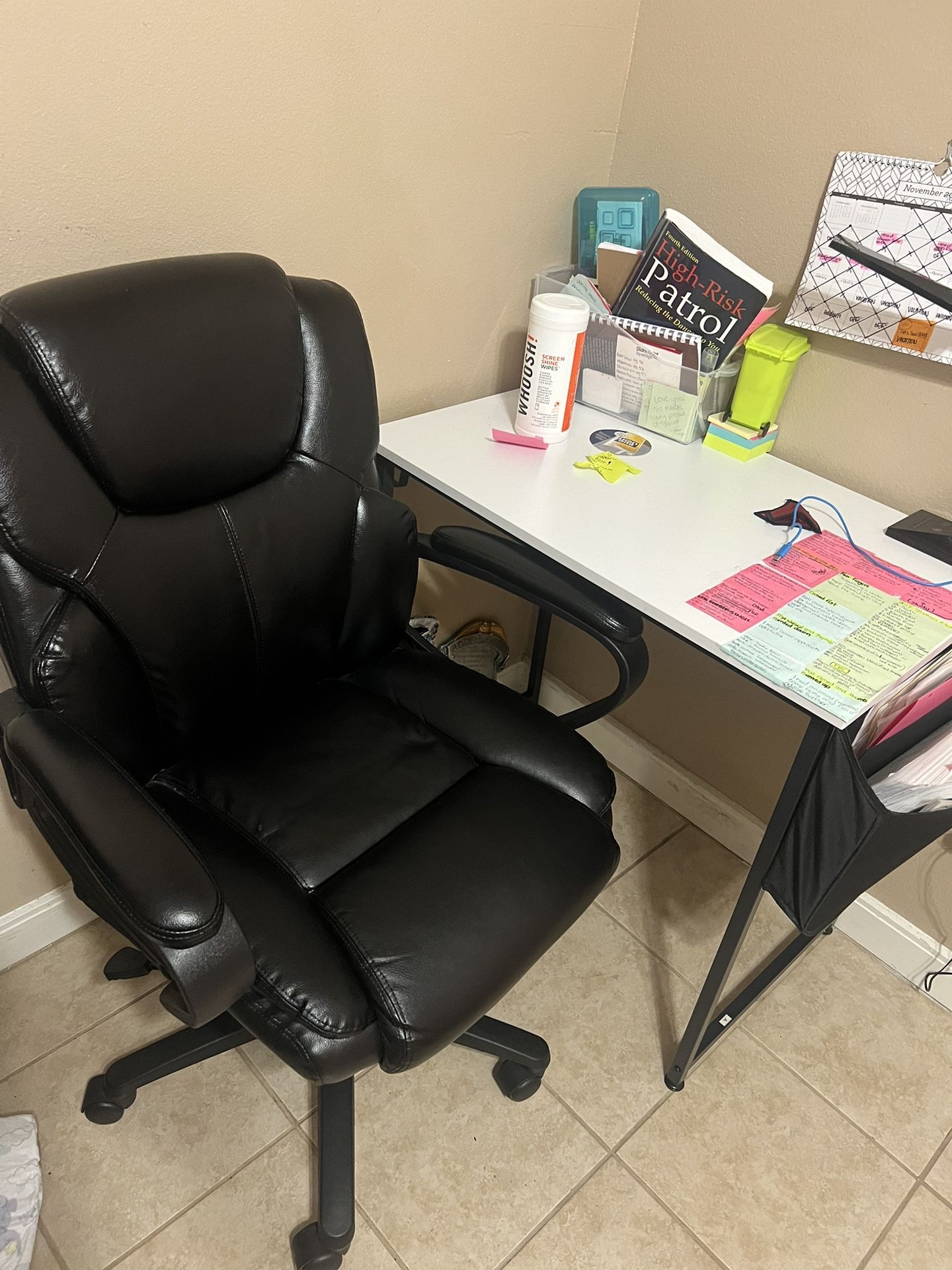 Desk And Chair Combo With Lamp Included
