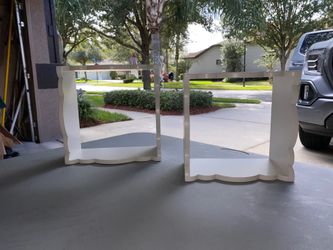 White shadow box shelves