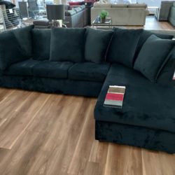 New All Black Or Black Or Gray Super Comfy Sectional Sofa Couch 