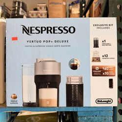 Nespresso Vertuo Pop+ Deluxe Coffee And Espresso Single Serve Machine Brand New In Box
