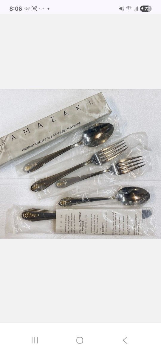 Yamazaki Harlow Gold Accent 5 Piece Place Setting