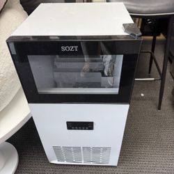 130LBS/24H Commercial Ice Maker Machine with 35LBS Capacity - Stainless Steel Undercounter/Freestanding Ice Cube Maker for Home Bar & Outdoor Use - Au