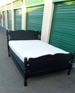FULL BED FRAME WITH BOX AND MATTRESS