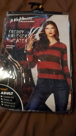 Halloween Freddy Krueger Costume/Woman/Small