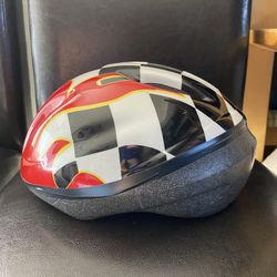 Foam Kids Bike Helmet - Brand New Racecar Pattern