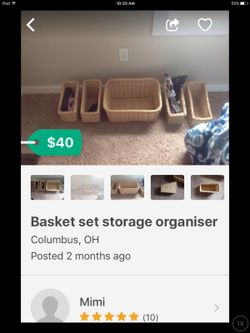 Baskets organizing