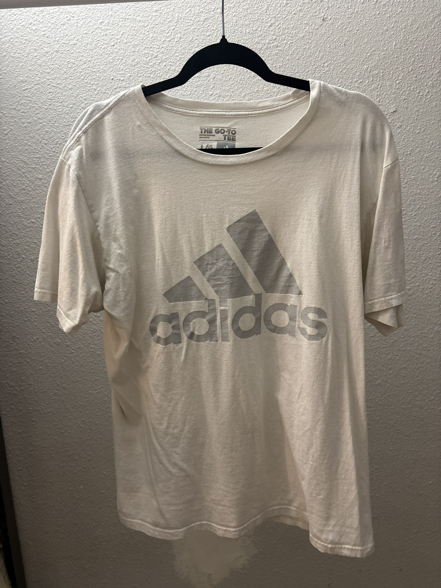 Adidas White Large T-Shirt