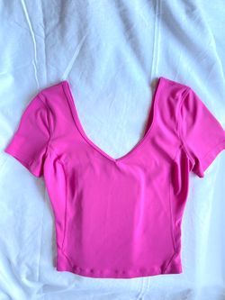 Lululemon Align T-Shirt - Sonic Pink - Size 4 (Excellent Condition)