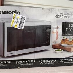 Panasonic 1.3 Cu. ft. Countertop Microwave Oven,1100W, Stainless Steel – NN-SB65NS