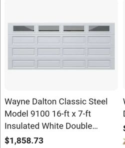 Wayne Dalton 16x7ft garage door brand new in the box